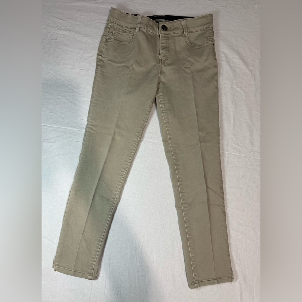Bass  Maine, USA women khaki ankle pants comfort waistband stretch size 4